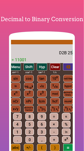 Scientific Calculator App Screen 2