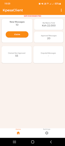 Kpesa Client Screen 2