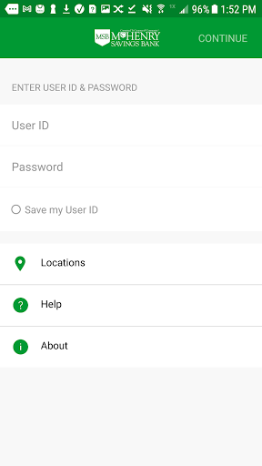 Android application McHenry Savings Mobile screenshort