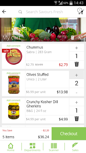 Screenshot of Savours Fresh Market