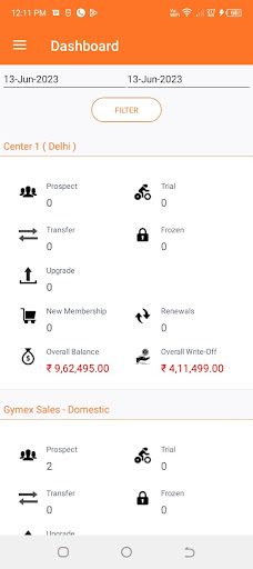 Android application FitLife Admin App screenshort