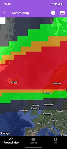 Screenshot of My Aurora Forecast Pro