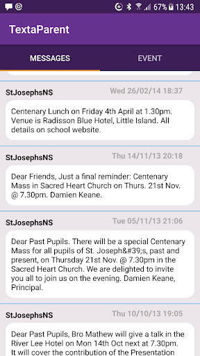 Android application TextaParent screenshort
