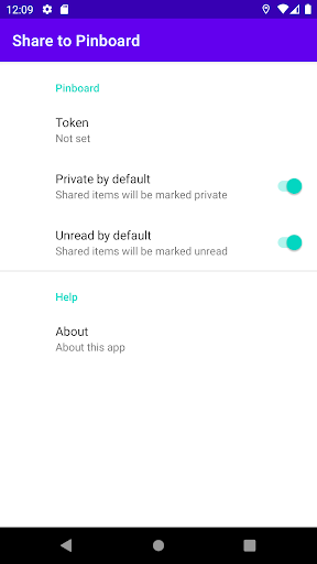 Android application Share to Pinboard screenshort