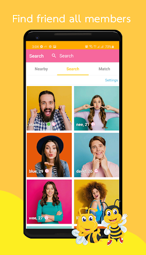 Android application BeeChat - Meet People Global screenshort