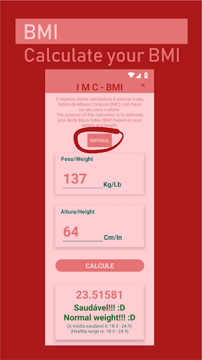 BMI Calculator Calculadora IMC Screenshot 2 - AppWisp.com