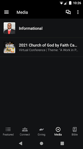 Church of God by Faith (COGBF) Screen 2