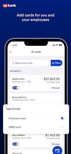 Screenshot of U.S. Bank Spend Management