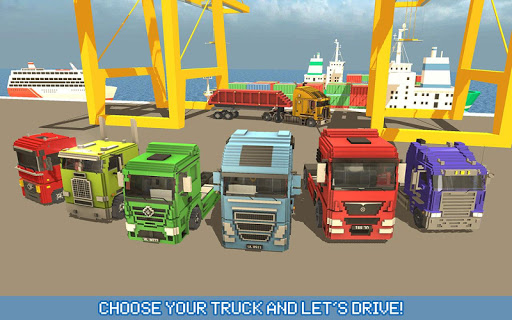 Blocky Truck Driver: Urban Transport screenshots 1