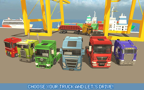 Blocky Truck Driver: Urban Transport  screenshots 1