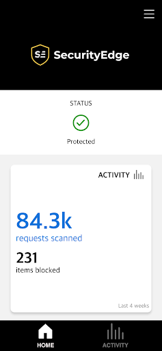 Android application Comcast Business SecurityEdge screenshort
