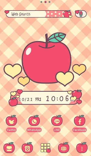 Android application Apples & Gingham Check Theme screenshort