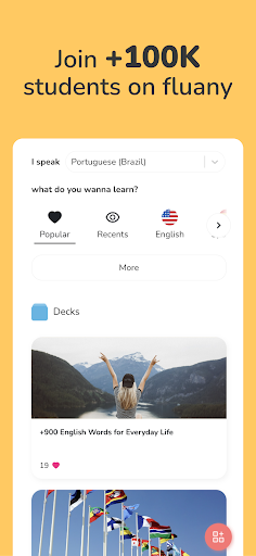 Android application fluany screenshort