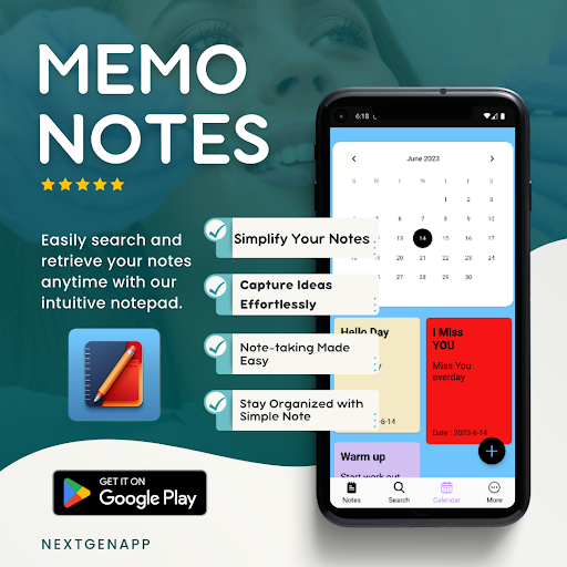 Android application Memo Notes screenshort