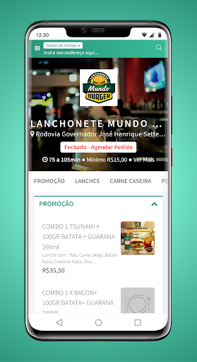 Android application Mundo Burger screenshort
