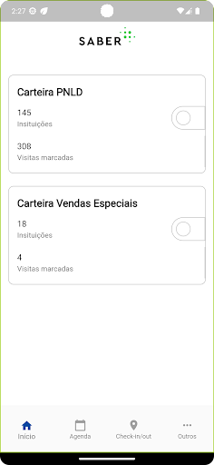 Android application CRM Saber screenshort