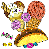 Ice Cream Paint by Numbers - Food Coloring Pages icon