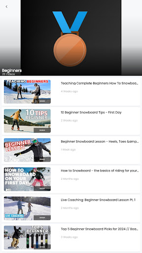 Snowboarding Lessons Screen 2