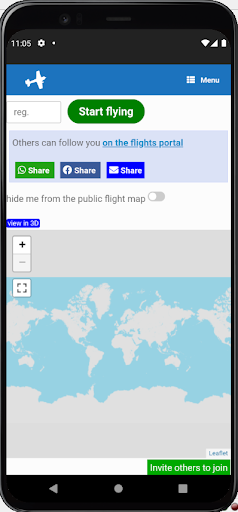 Android application GA Pilots 3D Flight Recorder screenshort