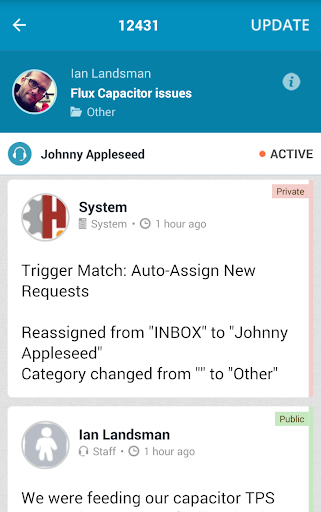 HelpSpot Mobile Screen 2