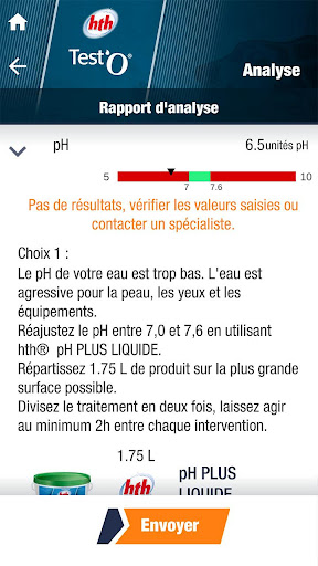 Android application hth® Test’O® Pro screenshort