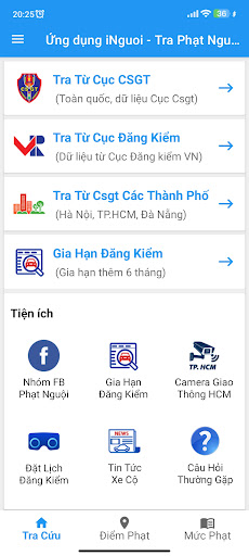 Android application iNguoi - Tra Cứu Phạt Nguội screenshort