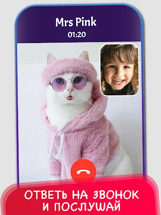 Game screenshot Cat Fake Video Calls and Chat apk download