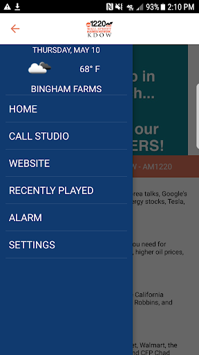 AM1220 KDOW Screen 2
