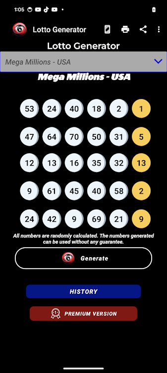 Lotto Generator App LottoWorld - 1.3 - (Android)