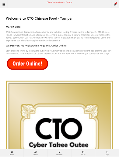 CTO Chinese Food Tampa Online Ordering