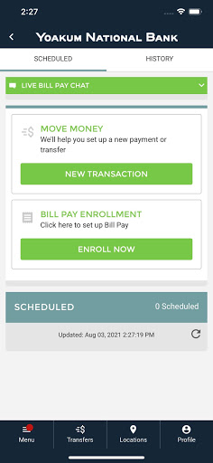 Yoakum National Bank Mobile Screen 2