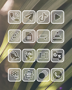 Lines Square - Weißes Icon Pack Screenshot