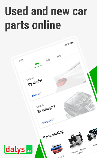 Android application Dalys.lt spare parts shop screenshort