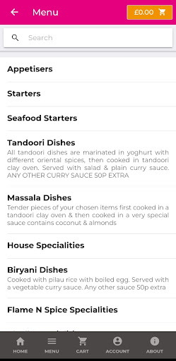 Flame N Spice Screen 2