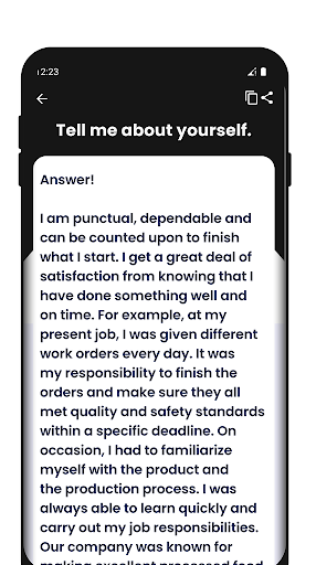 Job Interview Q&A Screen 3