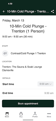 The Sauna & Soak Lounge ekran görüntüsü