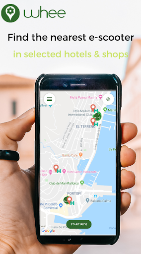 Android application WHEE | e-scooter sharing screenshort