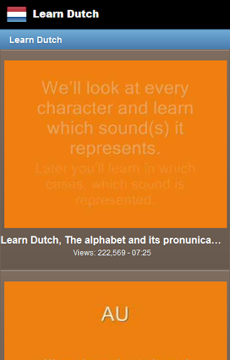 Learn Dutch Language Screen 2