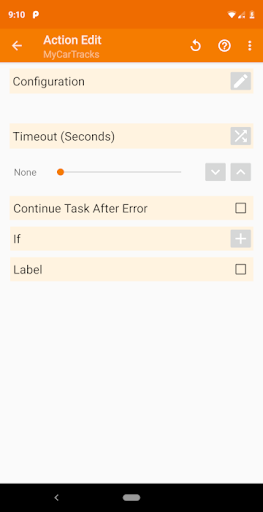 MyCarTracks Tasker Plug-in Screen 3