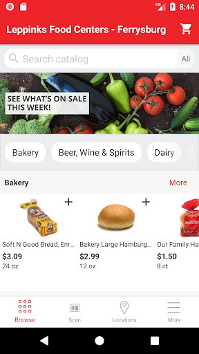 Android application Leppinks Groceries To Go screenshort