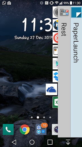 Android application PaperLaunch: Side launcher screenshort