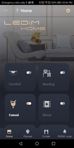 Android application LEDiM Home screenshort