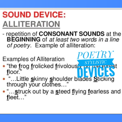 Stylistic devices in poetry. logo