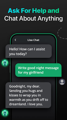 Screenshot of Lisa Chat: AI Bot Assistant
