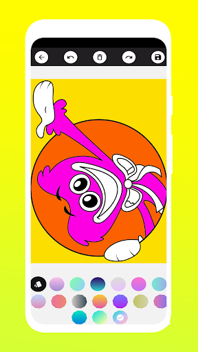 Rainbow poppy coloring game Screen 3