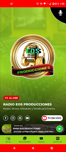 Android application Radio Eos Producciones screenshort