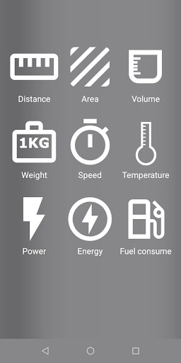 Android application Units Converter screenshort