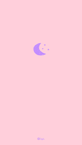 Android application 카카오톡 테마 - 핑크보라_낙서 달과 별 screenshort