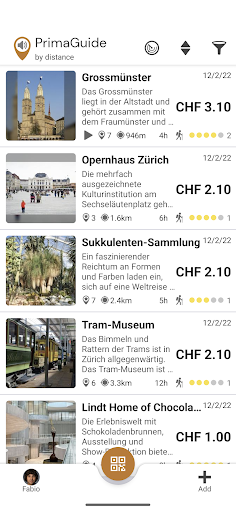 Android application PrimaGuide screenshort