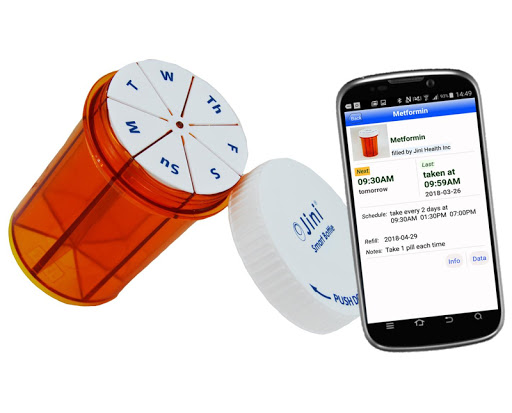 Android application Jini Health App, Pill Reminder screenshort